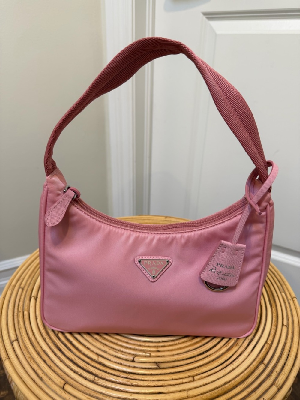 Prada Rose Pink Nylon Shoulder Bag